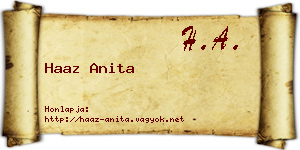 Haaz Anita névjegykártya