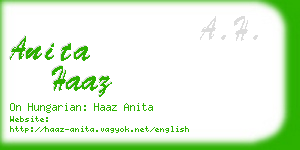 anita haaz business card